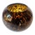 Large Tortoiseshell Art Glass Bowl Sphere Vase Amber Brown Hand Blown Decor For Sale