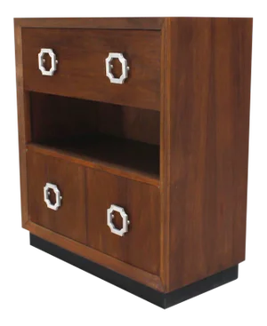 Mid Century Modern Walnut Drop Down Desk