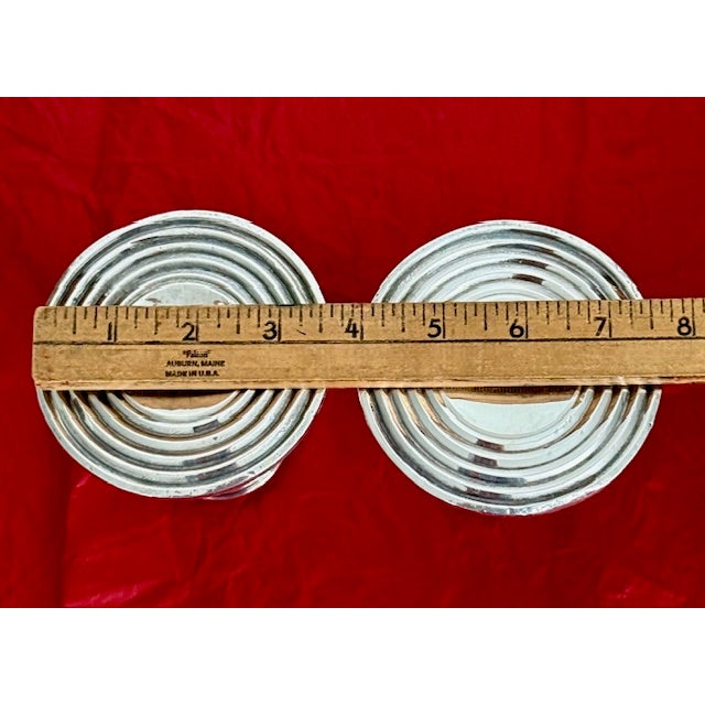 Wallace Pair of Low Candlesticks Sterling Silver Candle Holders For Sale - Image 10 of 12