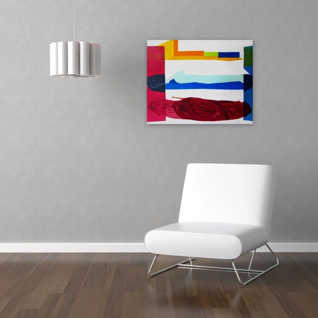 Oil and acrylic on canvas Edition: Unique, Unframed. Laura Newmans paintings combine geometric delineations of space,...