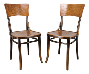 Art Nouveau Bentwood Chairs from Thonet, Czechoslovakia, 1920s, Set of 2