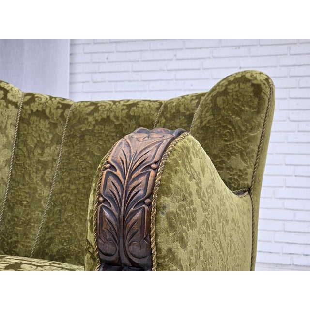 Vintage Danish Relax Chair in Furniture Velour, 1950s For Sale - Image 15 of 18