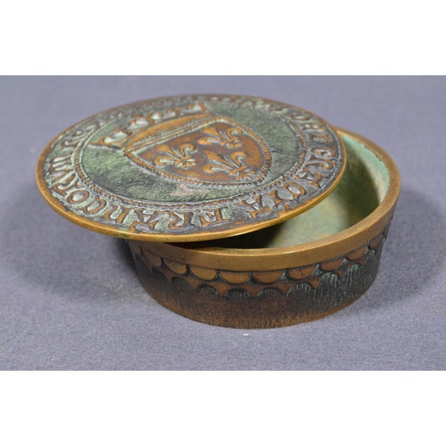 Max Le Verrier French Art Deco Bronze “Écu D’Or” Lidded Box, Circa 1930 For Sale - Image 13 of 14