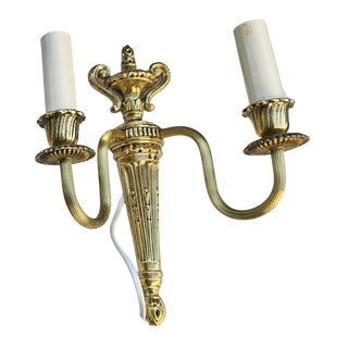 Brass Double Wall Lamp by Selecto, 1960s For Sale