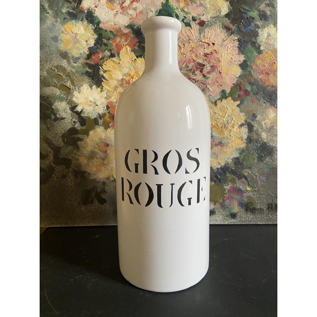 Black French Bottle Vase from Charolles, 1960s For Sale - Image 8 of 8