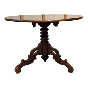 Antique Victorian Style Fold Top Parlor Table Accent Table