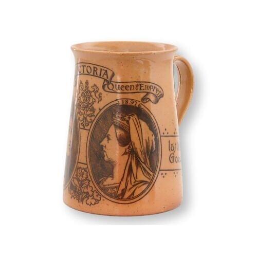 Ceramic 1897 Queen Victoria Diamond Jubilee Mug | Doulton Lambeth For Sale - Image 7 of 7