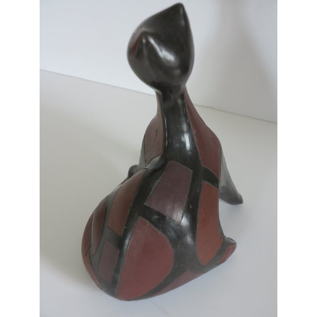 1950s Mid-Century Ceramic Pottery Cat by Manuel Felguerez Barra For Sale - Image 5 of 9