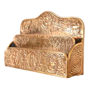 Tiffany Studios New York Zodiac Bronze Doré Letter Rack