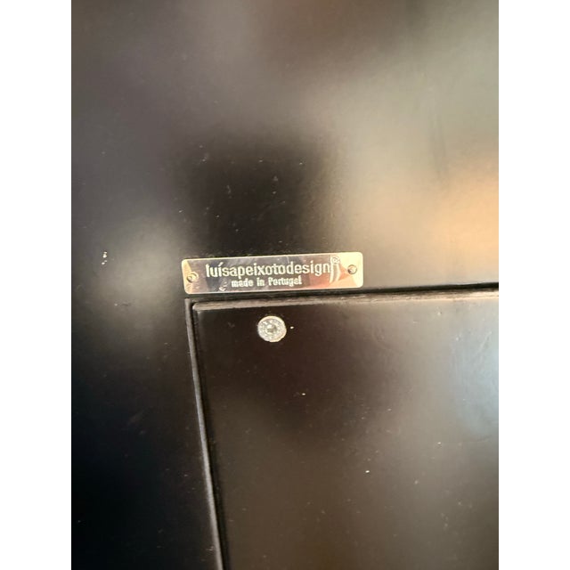 36 inch square Luisa Peixoto Mirror in a black color. Made in Portugal. Beautiful quality