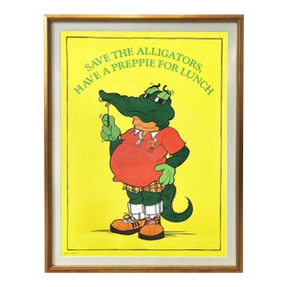 Save the Alligators, Have a Preppie for Lunch C1981 Poster For Sale