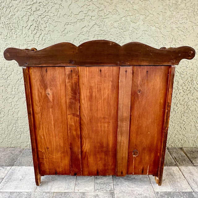 Mid 19th Century Antique Mid 19th Century Primitive/Rustic Style Handmade Maple Wood Washstand/Coffee Bar/Nightstand/Commode For Sale - Image 5 of 12
