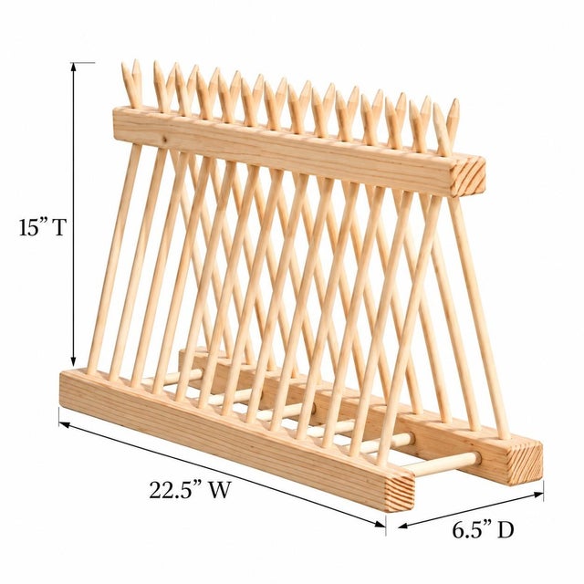 2020s Antique Style European Plate Rack | Hand-Crafted Vintage Reproduction Dish Rack | Holds 10 Dinner Plates Up to 11" | Solid Pine Unfinished For Sale - Image 5 of 6