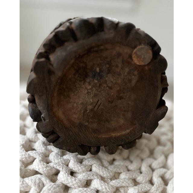 Early 1900s Intricately Hand-Carved Bamboo Water Pail/Flower Vase For Sale - Image 10 of 10