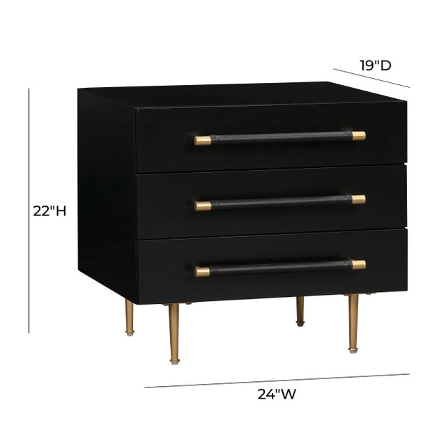 Trident Black Nightstand For Sale In Los Angeles - Image 6 of 8