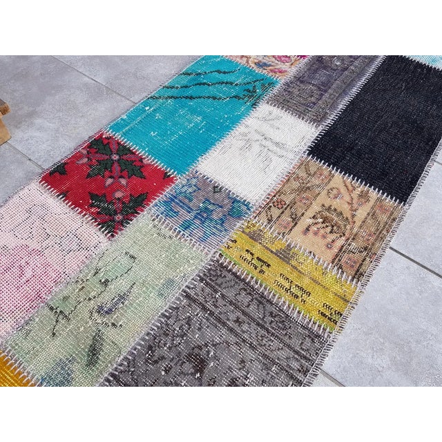 Textile Vintage Anatolian Oushak Runner Rug For Sale - Image 7 of 10