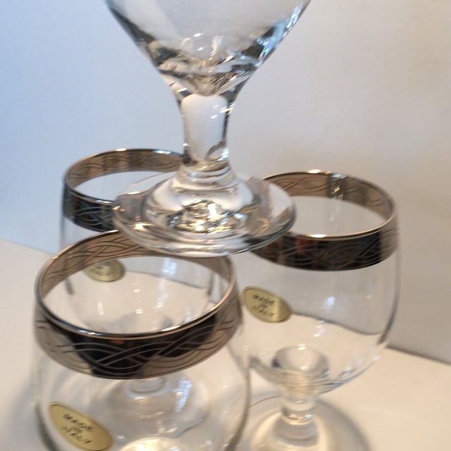 MidCentury Italian Crystal Wine Glasses Set of 4 Chairish