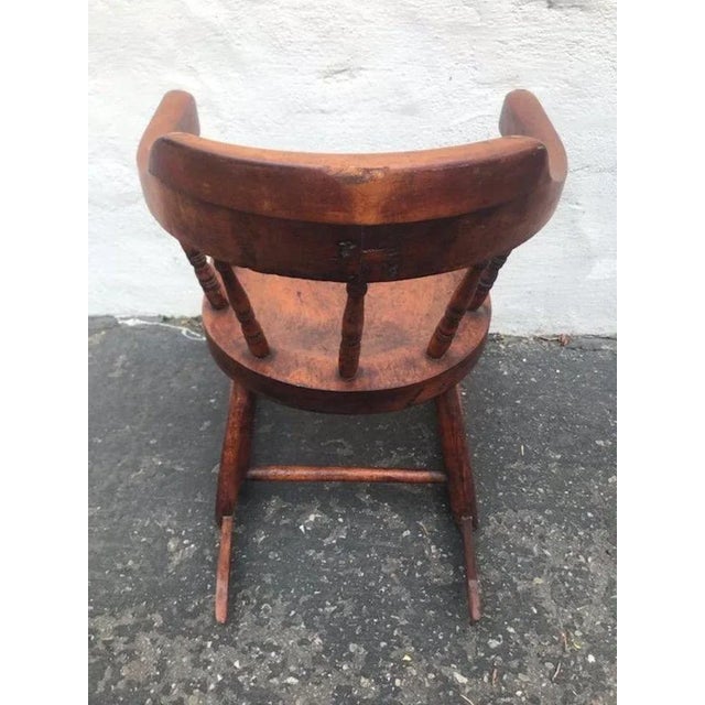 Brown 19th Century Children's Windsor Rocker For Sale - Image 8 of 11