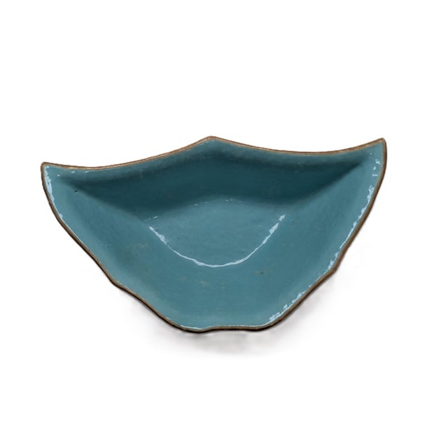 Mid 19th Century Set of 3 Antique Chinese Lotus Pattern Bat-Shaped Porcelain Dish For Sale - Image 5 of 9