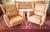 Wingback Living Room Set in Leather, 1950s, Set of 3 For Sale - Image 4 of 14