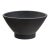 Late 20th Century Signed Studio Pottery Matte Black Wabi-Sabi Footed Bowl For Sale