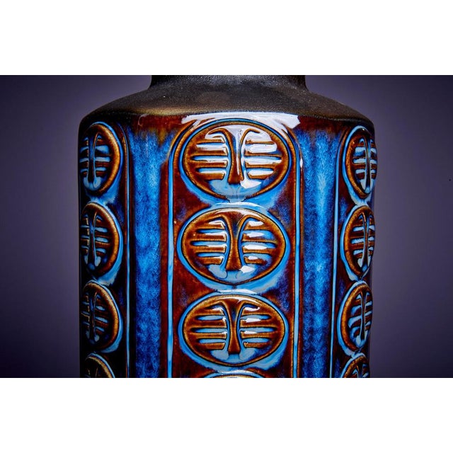 Large Model 3347 Vase in Blue Ceramic from Søholm, Denmark, 1960s For Sale - Image 3 of 8