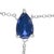 Contemporary Sterling Silver Created Blue Sapphire and Diamond Accent Y Necklace For Sale - Image 3 of 4