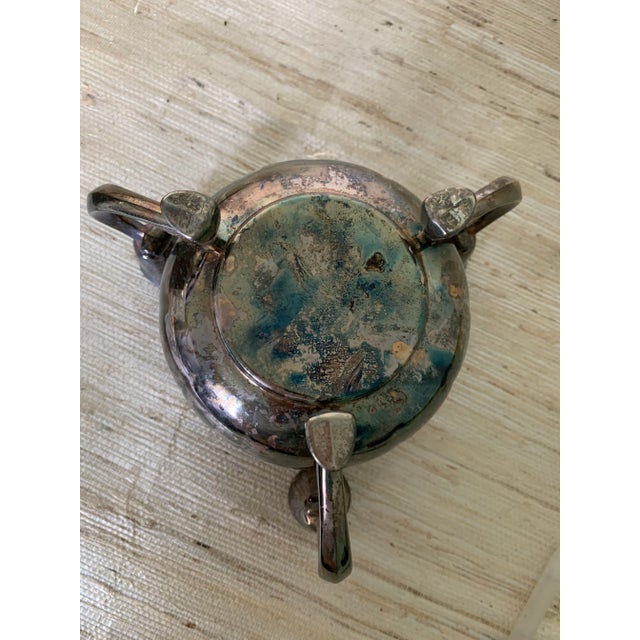 Vintage Mid 20th Century FB Rogers Silverplate Footed Candle Holder, Italy For Sale - Image 4 of 6