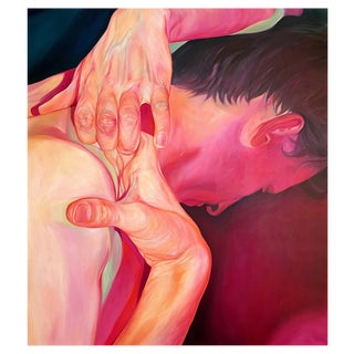 Melanie Lefebvre, Flamingo, Oil on Canvas For Sale