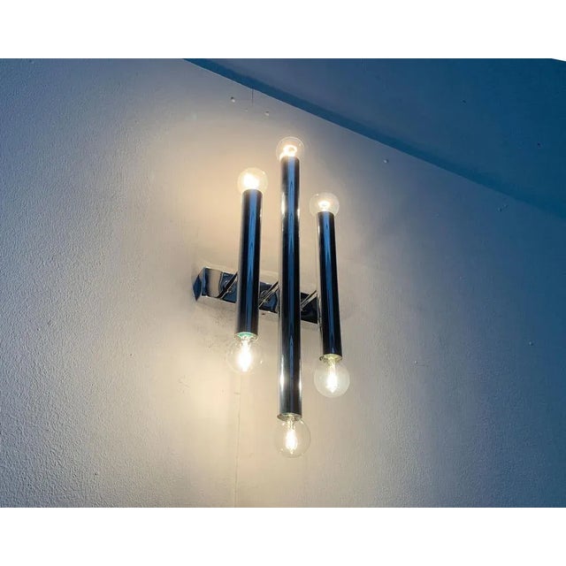 Mid-Century Space Age Chrome Wall Lamp For Sale - Image 9 of 18