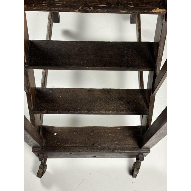 Antique Library Ladder, 1900 For Sale - Image 13 of 18