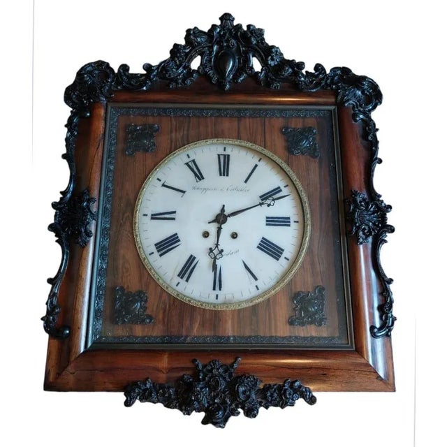 A very exclusive wall clock made in Amsterdam. The name of the makers is on the dial, but has faded slightly due to the...