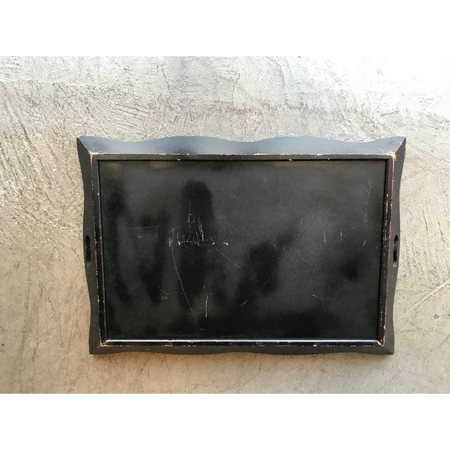 Beautiful mid-century vintage hand-painted wooden serving tray in the classic French Country. This exquisite piece...