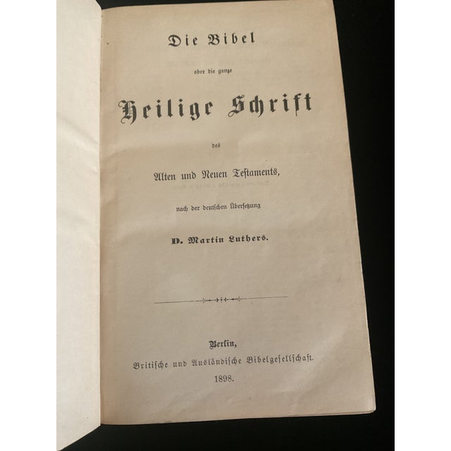 Antique 19th Century Holy Bible in German Circa 1898 For Sale - Image 17 of 18