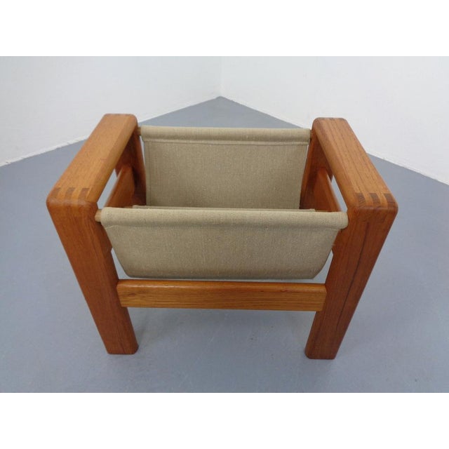 Danish Solid Teak Magazine Rack, 1960s For Sale - Image 14 of 17
