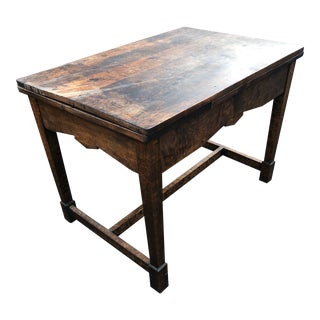 Rustic Tiger Maple Small Dining Table or Work Table For Sale