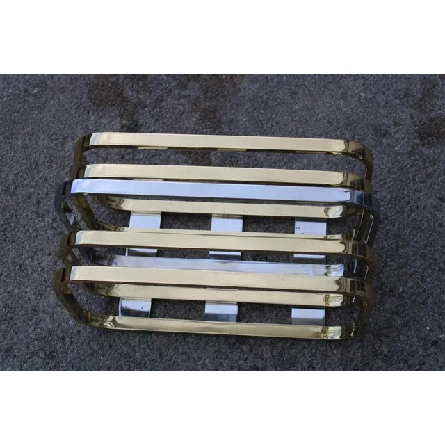 Metalarte Magazine Rack in Brass from Metalarte, 1970 For Sale - Image 4 of 8