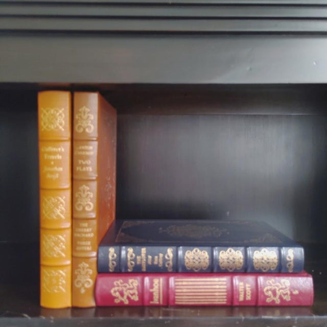 Vintage Easton Press the 100 Greatest Books Ever Written Collector's Edition Books Full Leather Gold Trim Set of 4 Classics For Sale - Image 10 of 10