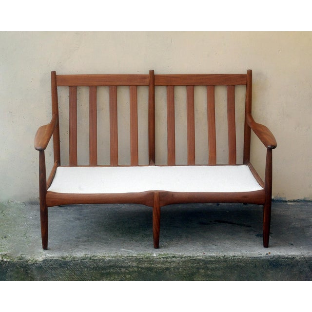 Vintage Two-Seater Sofa in Teak, 1960s For Sale - Image 3 of 11