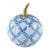 Blue Trellis Tole Pumpkin 4" For Sale