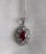 Metal Red Ruby Silver Pendant, 1990s For Sale - Image 7 of 7