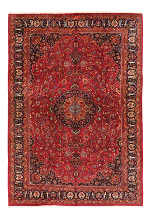Hand Knotted Vintage Persian Mashad Rug 11'2'' X 15'7''