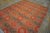 19th Century 1870s Red Octagonal Geometric Antique American Ingrain Carpet 7'7" X 9'6" Flatweave Wool Rug For Sale - Image 5 of 15