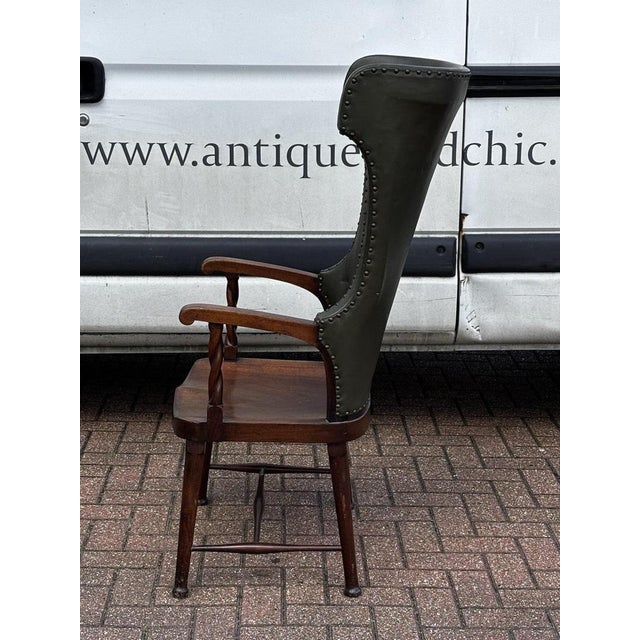 Victorian Mahogany Porters Hall Chair 121 cms tall 58 cms wide, seat height 41/42 cms An antique so will have signs of use...