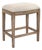 Cora Nailhead Counter Stool - Natural Linen For Sale
