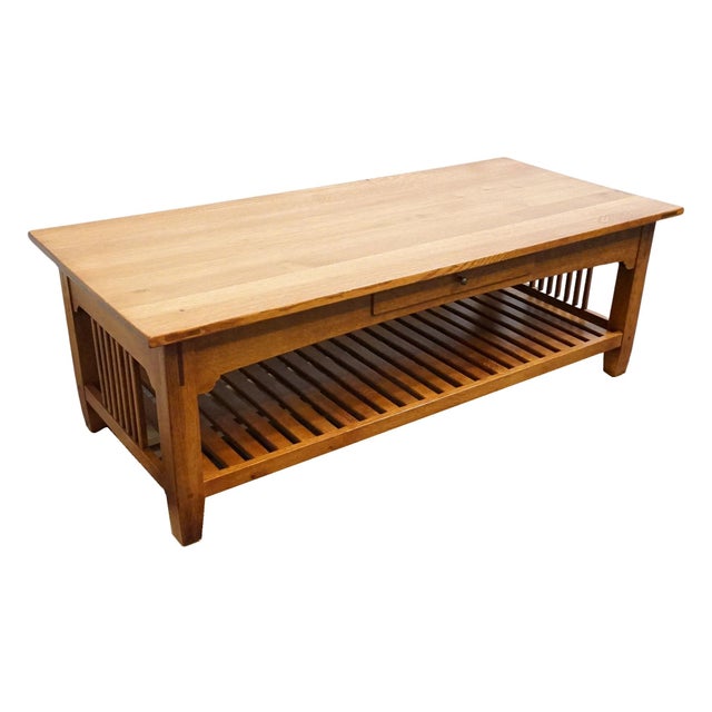 Lexington Furniture Lexington Furniture Bob Timberlake Arts and Crafts Collection Mission Style 58" Accent Coffee Table 0722-944 For Sale - Image 4 of 12