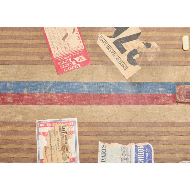 Louis Vuitton Style Steamer Hat Trunk by Crouch & Fitzgerald For Sale - Image 17 of 18