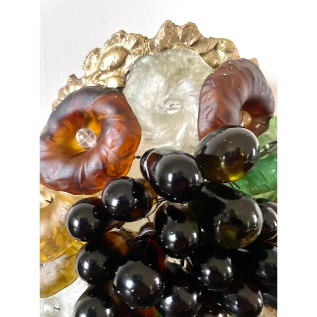 Art Nouveau Murano Glass Grape Cluster Wall Sconce, 1900s For Sale - Image 4 of 15