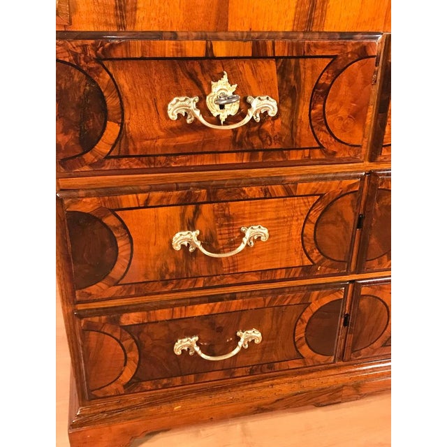 Brown German Baroque Secretary Desk, 1750 For Sale - Image 8 of 9