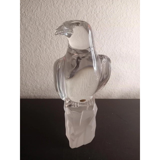Glass 1980s Bleinristall Germany Clear Crystal Eagle Figurine For Sale - Image 7 of 8